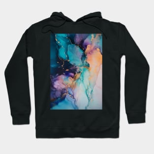 Ultraviolet Utopia - Abstract Alcohol Ink Art Hoodie